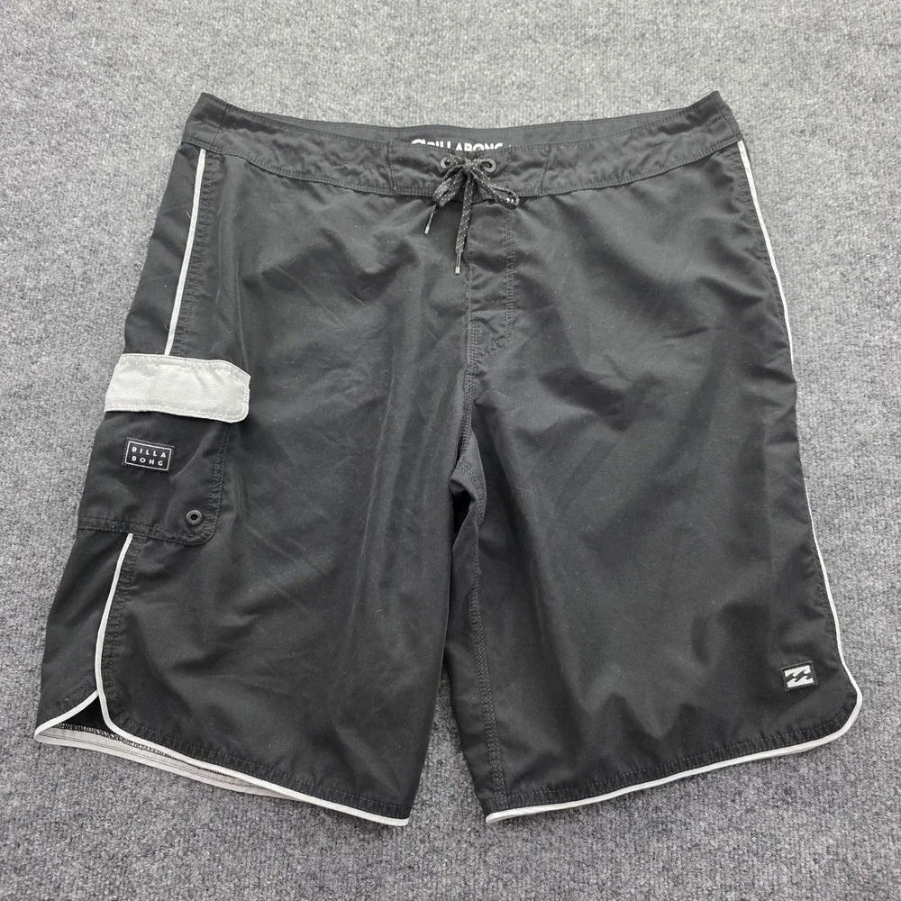 Billabong Board‎ Shorts Mens 38 Black Recycler 73 Originals Swim Trunks M161TBSE
